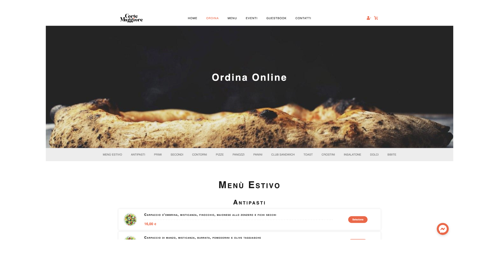 Corte Maggiore Ordina Online Desktop